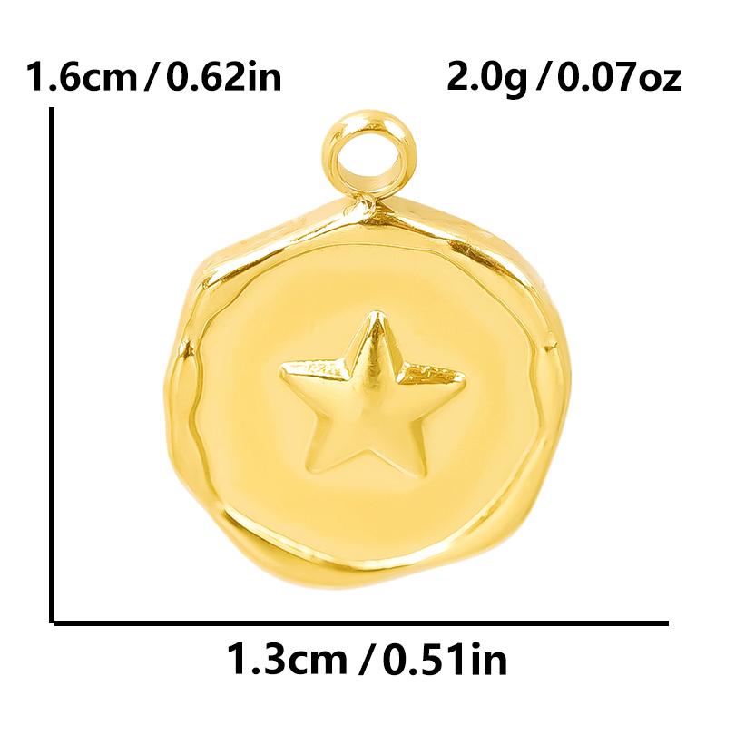 5pcs Pvd Round Charm Tool Wrench Sword Animal Stainless Steel Pendants For Jewelry Making Bracelets Keychain DIY Bag Charms Bulk