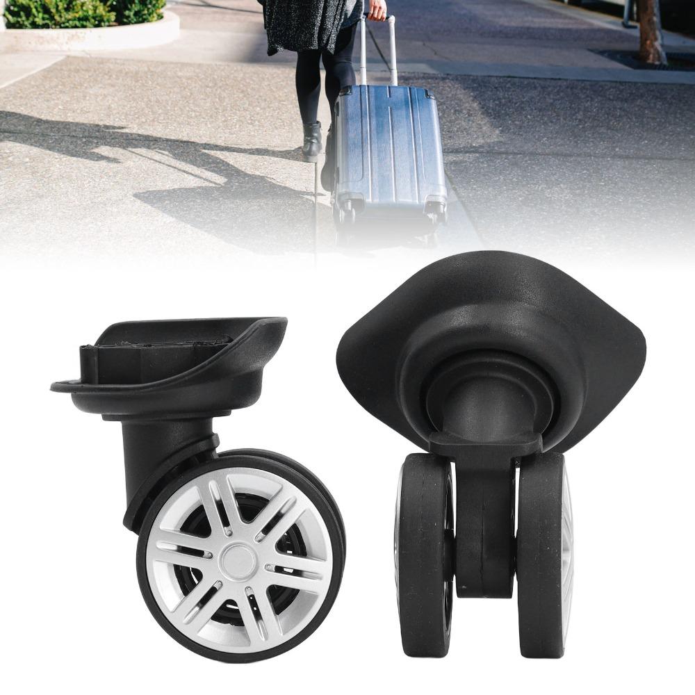 1 Pair 360 Degree Rotation Luggage Wheel Spare Part Low Noise Easy To Install Trunk Wheels Suitcase Wheels Trolley Luggage