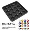 Pool Ball Carrying Tray for 16 Balls Plastic Billiard Ball Storage Tray Holder for Snooker Billiard Pool Table Black