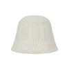 VARZAR VA Applique Cable Knit Bucket Hat Ivory