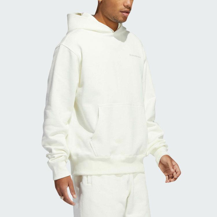 Adidas Originals Trefoil X Pharrell Williams Co-Branded Solid Hoodie Men Hoodie White HF9906