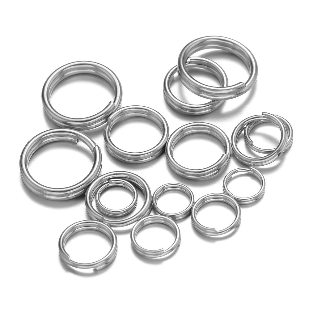 50-100pcs Stainless Steel 5-10mm Open Jump Rings Double Loops Gold Color Split Rings Connectors for DIY Jewelry Making Supplies