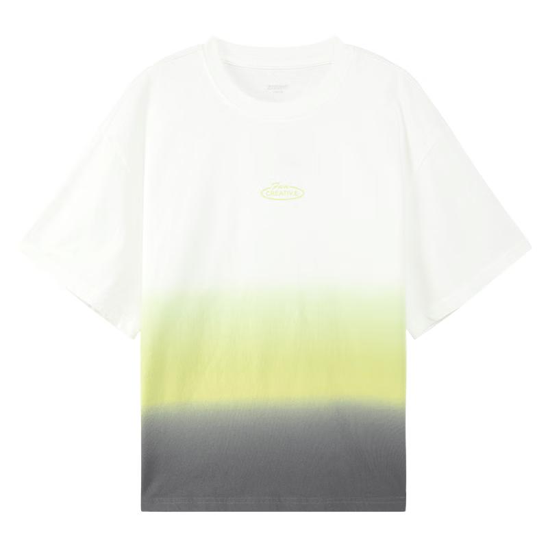 Boys Trendy Dip-dye Gradient Cotton Short Sleeve T-shirt 150