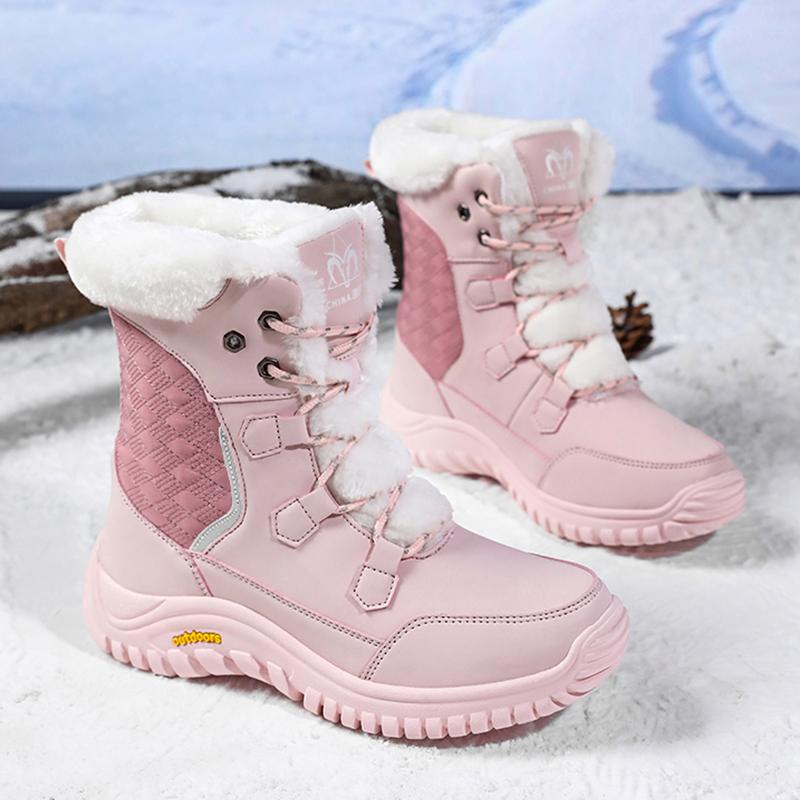 Women's Winter Plus Size Snow Boots for Outdoor Travel Thick Soft and Comfortable Women's High Cut Cotton Boots