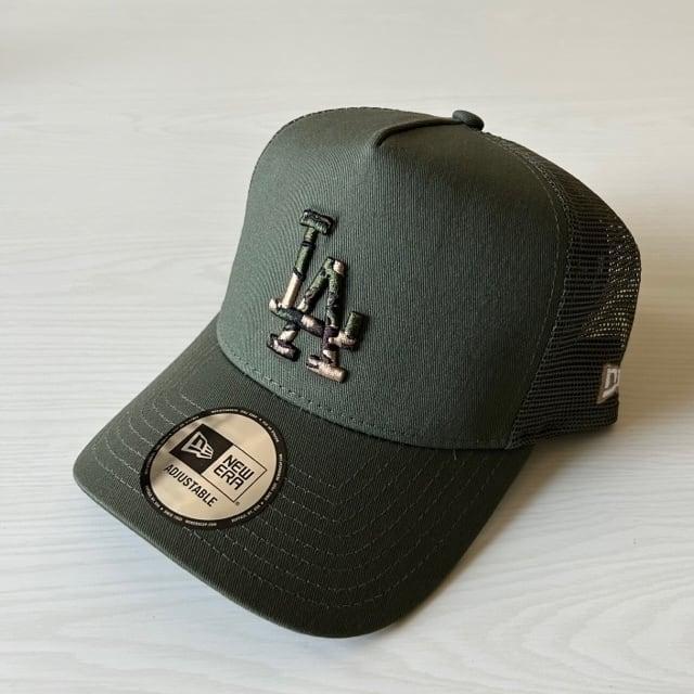 

[USED] NEW ERA LA Dodgers Olive Trucker Cap