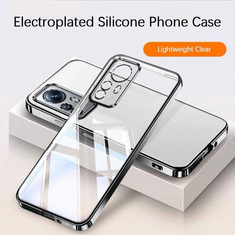 Plating Phone Case for Xiaomi 12 12S 12T Pro Ultra 12X 12Pro 5G Soft Luxury Thin Shockproof Silicone Original Back Cover Housing