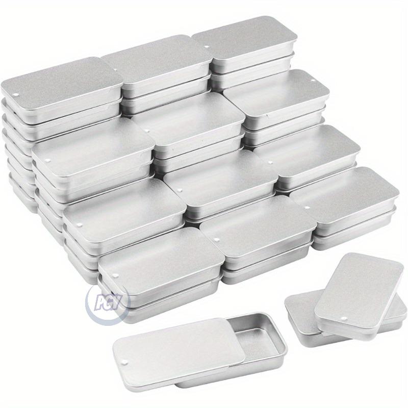 42pcs Metal Can Containers Set with Lids Sliding Lid Storage Boxes for Small Items Jewelry Earrings Handicraft Organizer Storage