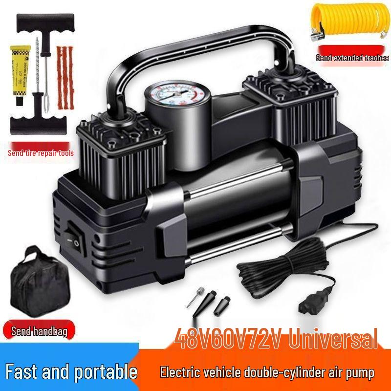 Universal Electric Air Pump for Cars, Motorcycles, and Tricycles