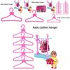 Premium Plastic Clothes Hanger 30cm Height Stylish Pink Bow Pack Of 10