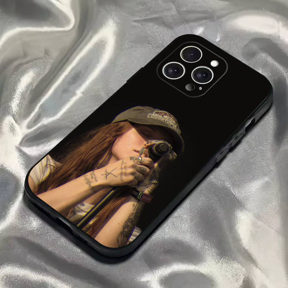 Custodia per telefono cantante E-Ethel Cain per iPhone 16,15,14,13,12,11,Pro,Max,Plus,X,XS,SE4,E,Mini,Custodia nera morbida