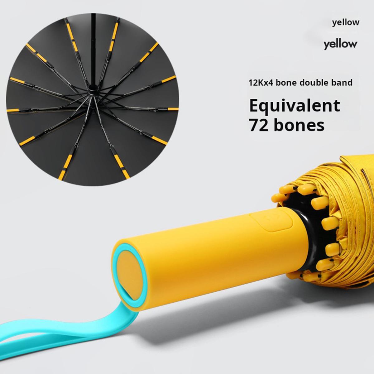 Прочный ветрозащитный автоматический зонт для мужчин и женщин — фото 8