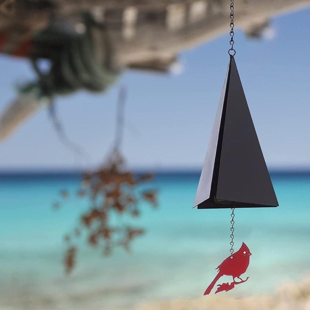 Windglocken Gartendekoration Mit Kreativem Dreieckigen Design Für Außenhofdekoration