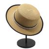 Straw Hat Women'S French Retro Small Fresh Hat British White Flat Top Top Hat Trendy Ins Summer