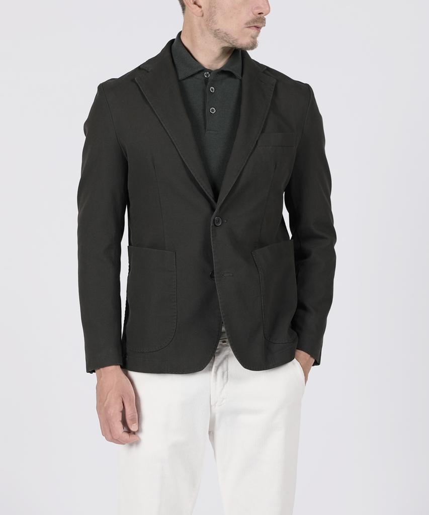 Panicale Grey Washed Casual Cotton Jacket