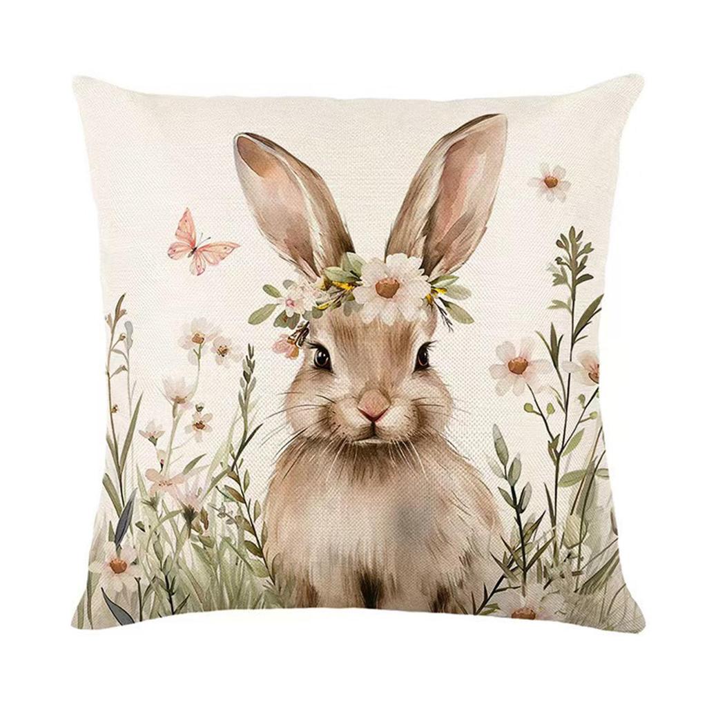 Easter Rabbit & Dot Pillowcase - Cute Pet Series for Sofa