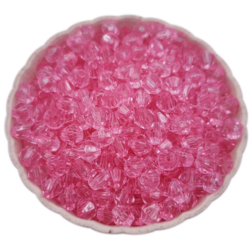 

20-200 шт. 5-10 мм акриловые прозрачные алмазные бусины для изготовления ювелирных изделий 5mm 200Pcs розовый
