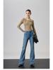 JOCORBEI High-Waisted Micro-Flare Jeans for Women: Retro Slimming, Hip-Lifting Style - Spring 2026 New Arrival