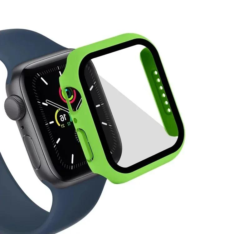 Tempered Glass+Cover For Apple Watch series 10 42mm 46mm Matte Hard PC bumper Screen Protector Case iWatch 10 42/46 Accessories