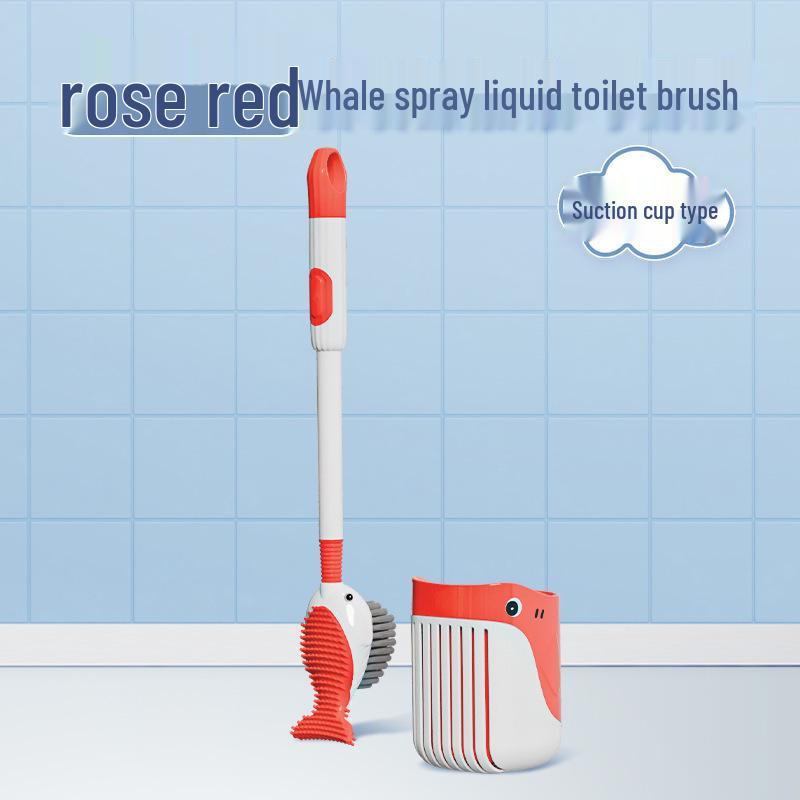 

Whale Design Press Type Toilet Brush Set with Base – Dead Angle Free Cleaning