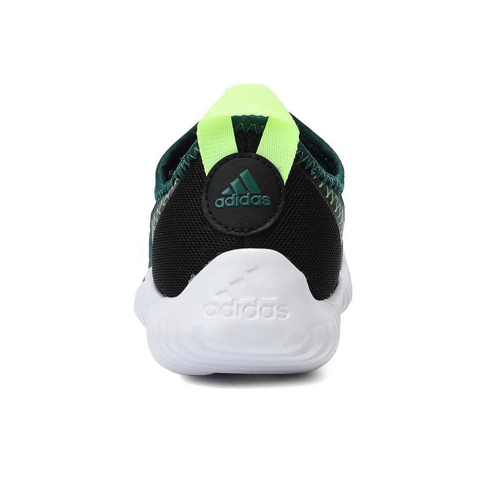 Adidas Rapidazen Synthetic Leather Comfortable Simple Non-Slip Shock Absorbing Mid-Top Kids Running Shoes Kids Running Shoes Black Green ID3371
