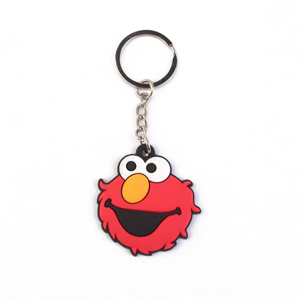 Sesame New Street Anime Pvc Cars Keychain Pendant For Men And Women'S Universal Decorative Products Accessory Birthday Gift