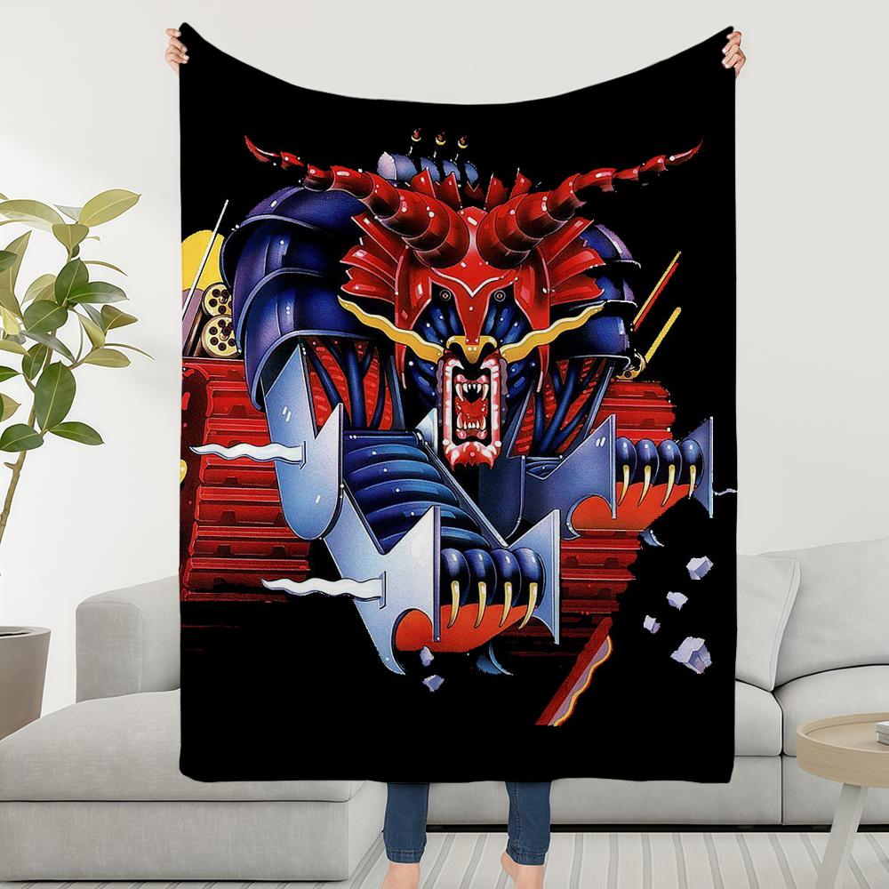 Blanket Throw Super Band Cosy Plush Living Room Sofa Rock Couch P-PriestS-ES Childish Birthday J-Judas-ES Gifts