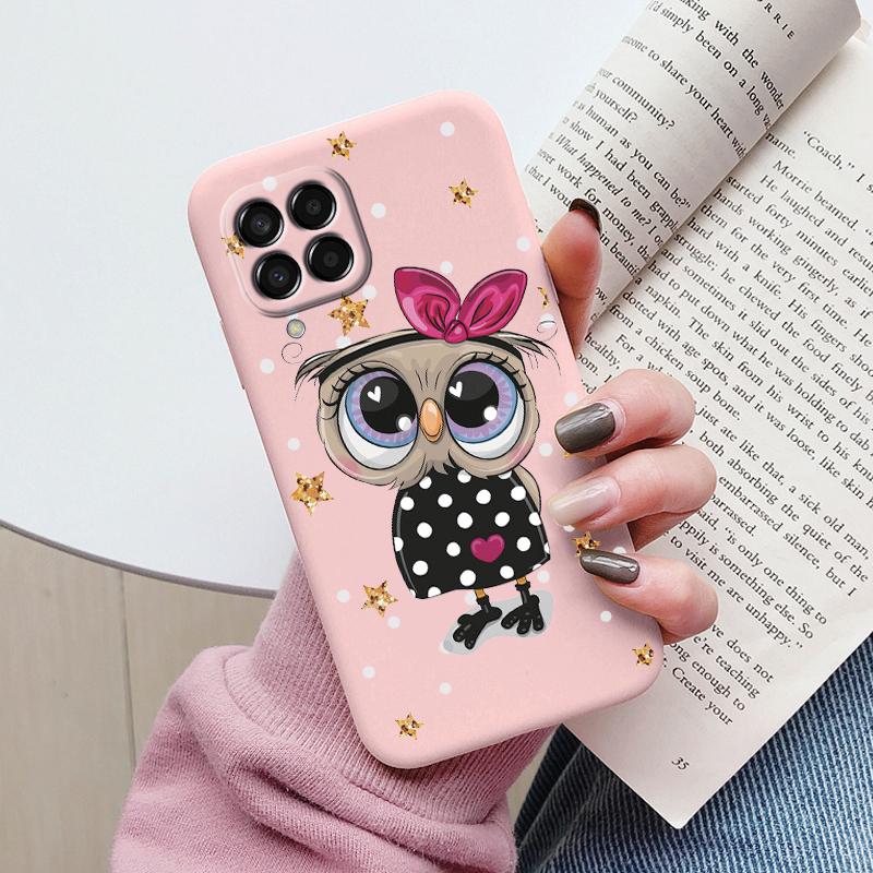 For Samsung Galaxy M33 M53 5G Case Cute Fashion Heart Flowers Soft Silicone Bumper Cover For Samsung M13 M15 M55 M35 Fundas TPU