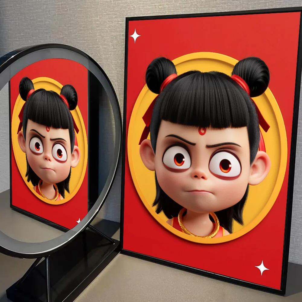 Film Nezha Podbija Króla Smoków Malarstwo na Płótnie Dom Sypialnia Wejście Bar Kawiarnia Dekoracja Malarstwo Artystyczne