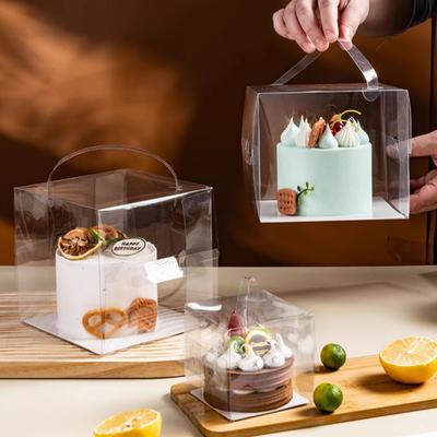 10 ensembles de boîtes à gâteaux d'anniversaire transparentes, Mini 2 pouces, 3 pouces, 4 pouces, boîte d'emballage Portable pour gâteaux de cuisson, emballage Portable West Point