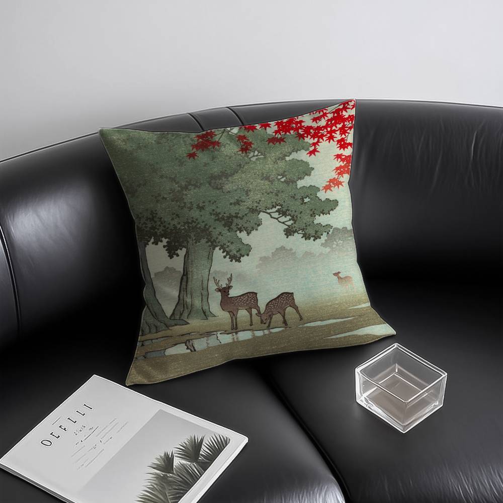 Kawase H-Hasui Pillow Case Anti-dustmite Invisible zipper Sofa Bed