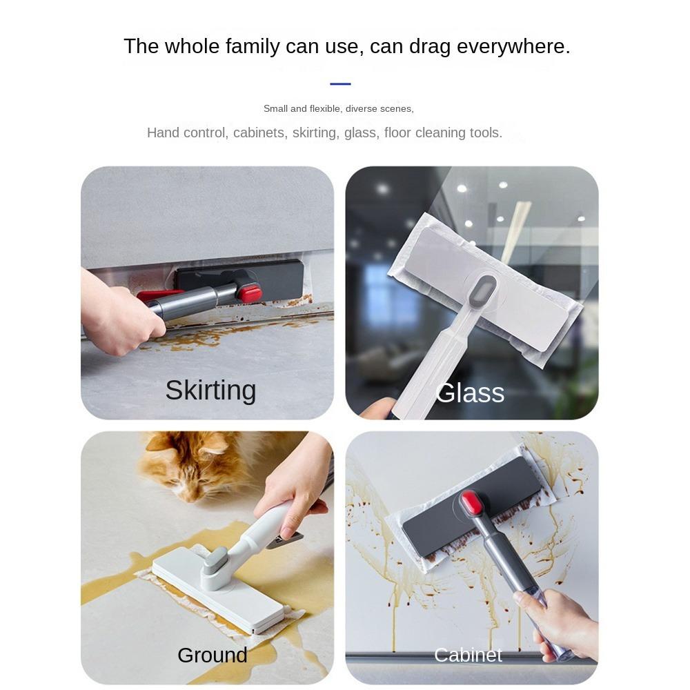 Hands-Free Cleaning Mop Rotating Cloth Clip Mop Portable Spray Bottle Mop  Household