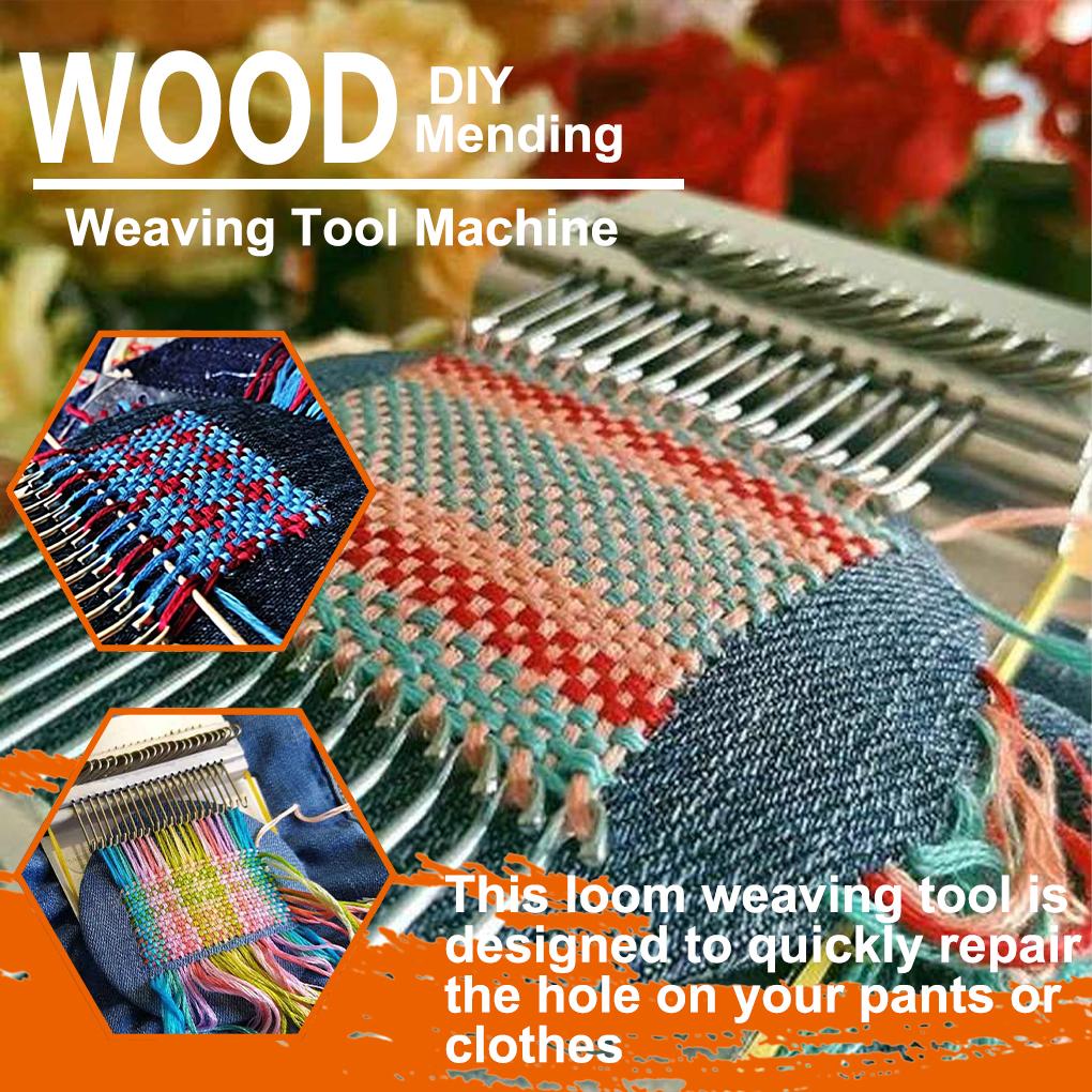 Mending Loom Kit Adults DIY Craft Loom Kit Adults Clothes Pants Socks Mending Weaving Machine Portable Handicraft Tool