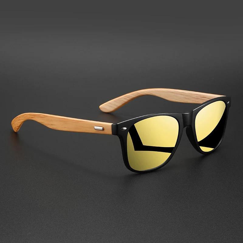 New Retro Bamboo-Like Fashion Sunglasses Classic Vintage Uv400 Unisex Casual Eyewear For Outdoor Daily Sun Glasses