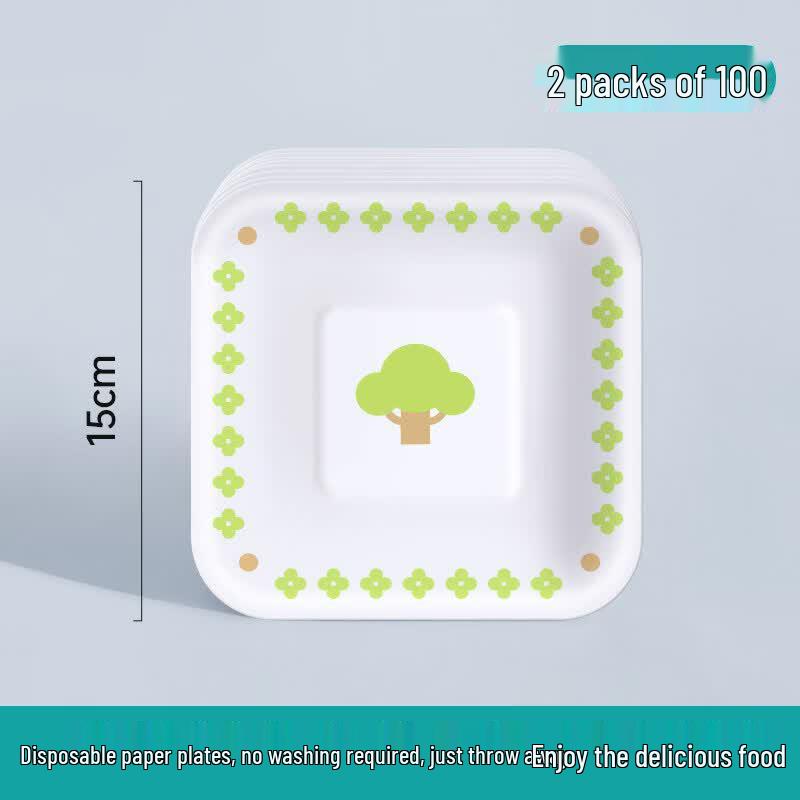 Minuosi Disposable Square Paper Plates MNS-158
