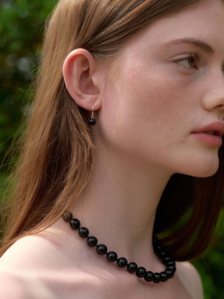 Love Me Monster [Silver] Petit Gem Drop Earrings (L242Mer020)