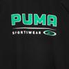 Puma 2022 Autumn T7 Series Hooded Letter Print Casual Long Sleeve Jacket Unisex Jacket Black 627167-01