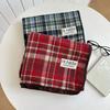 2024 Autumn/Winter Red Plaid High-End British Style Oversized Scarf for Men & Women