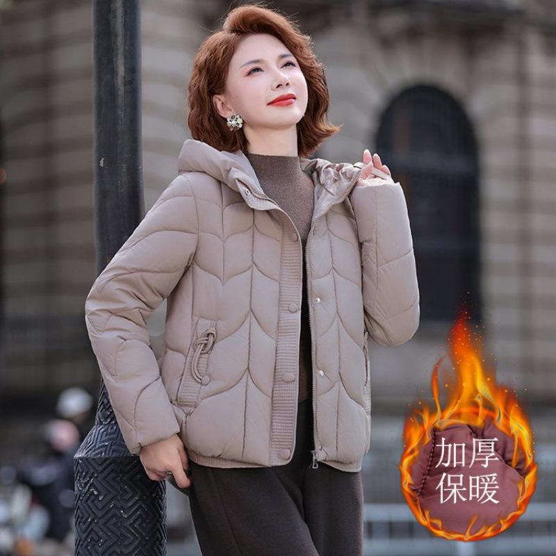 Years Old Winter Down Cotton-padded Clothes Mother New Cotton-padded Coat Women's Autumn and Winter Warm Small Cotton-padded Jacket