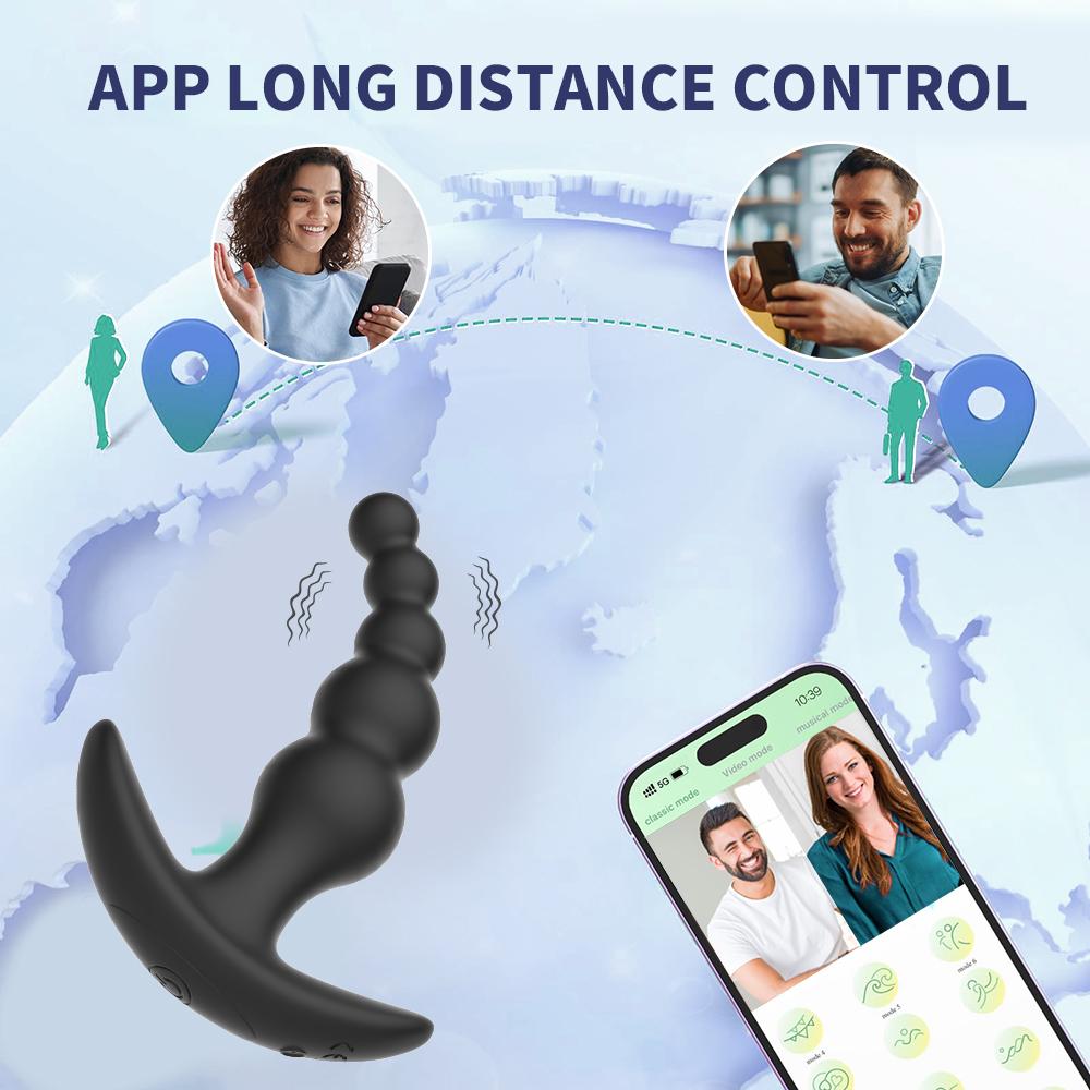 APP Bluetooth Anal Vibrator for Men Prostate Massager Wireless Remote Butt Plug Vibrating Adult Sex Toy for Women Male Gay
