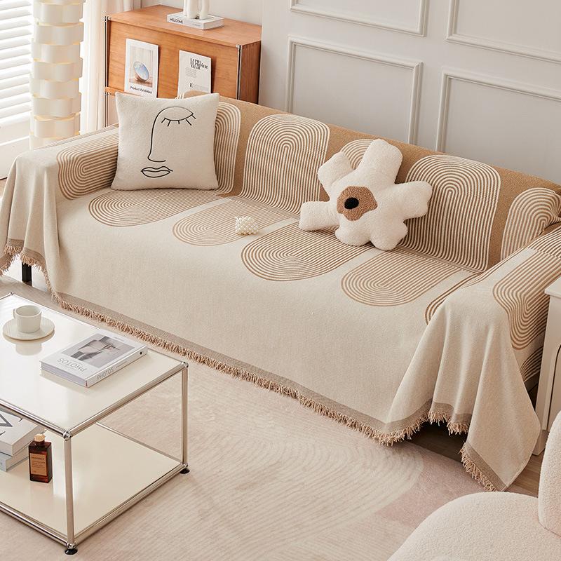 

Чехол для дивана в стиле Nordic Ins, тканевый, полный чехол из шенилла, всесезонный, устойчивый к царапинам от кошек, полный чехол для дивана 180*340cm
