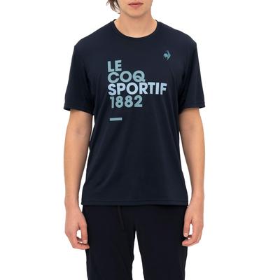 Coq Tennis Practice Logo Practice UV CUT Cooling NV00 [Le Sportif] Shirt, Shirt, Sweat-absorbing, Quick-drying, (UPF50+), Heat-shielding, (effect),