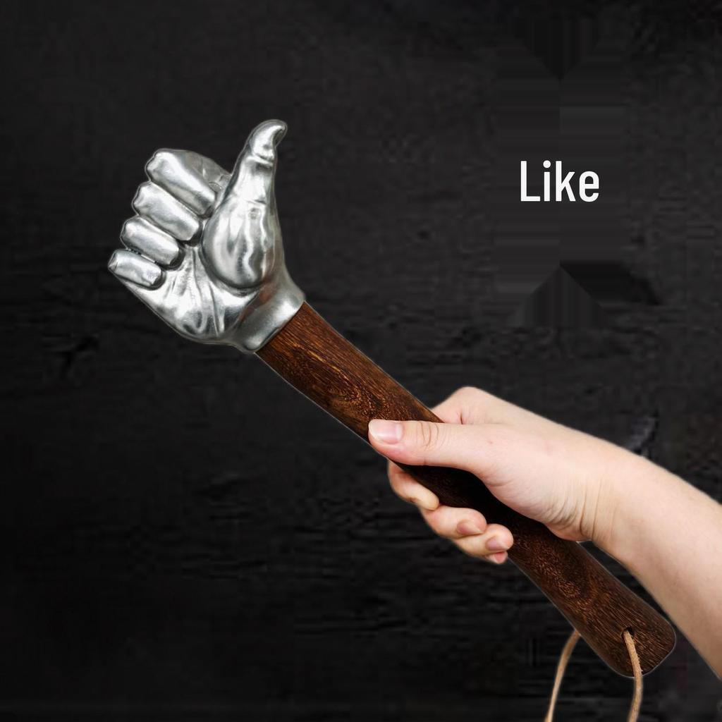 Small Wooden Handle Fist Hammer for Handicrafts, Household, and Self-Defense.