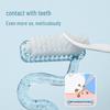 Hanniya S-Shaped Vertical Toothbrush for Adults with Soft Bristles for Interdental Cleaning, Tongue Coating Removal, and Gum Massage.