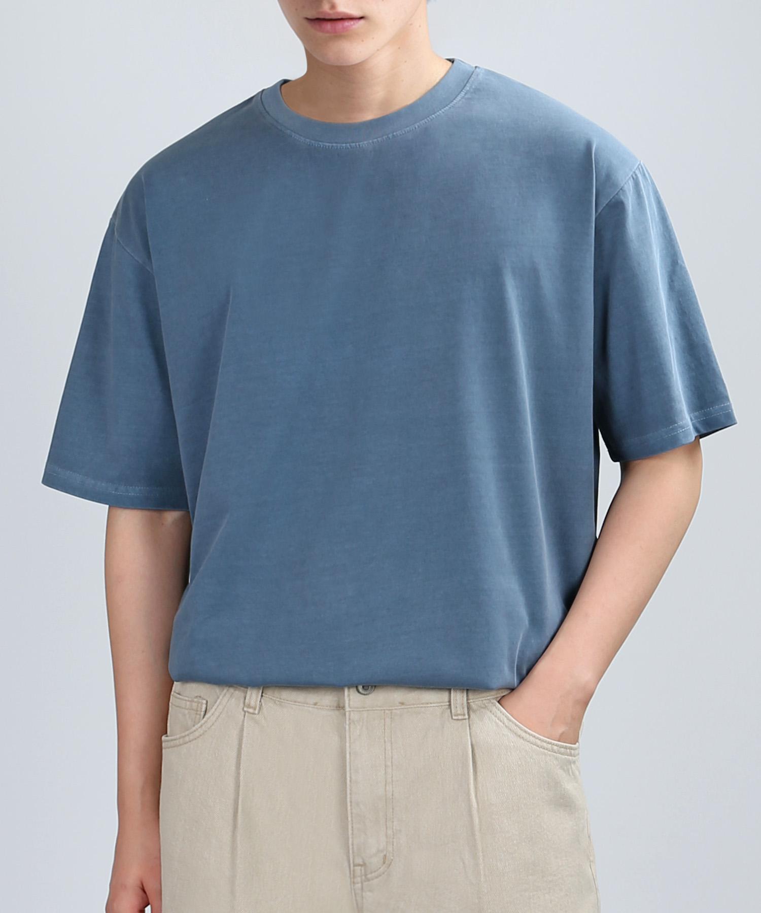 Berry Vein 20.S Pigment T-Shirts (Washed Blue) S