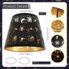 2Pcs Metal Table Lamp Shade Sun Moon Star Pattern Hollow Out Iron Lampshade Cover for Table Lamps Small Chandeliers Wall Lamps