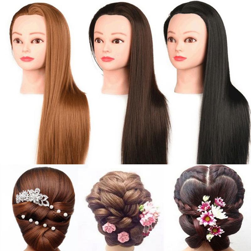 Mannequin Head With Hair Styling Dye Cutting Hairdresser Training Head