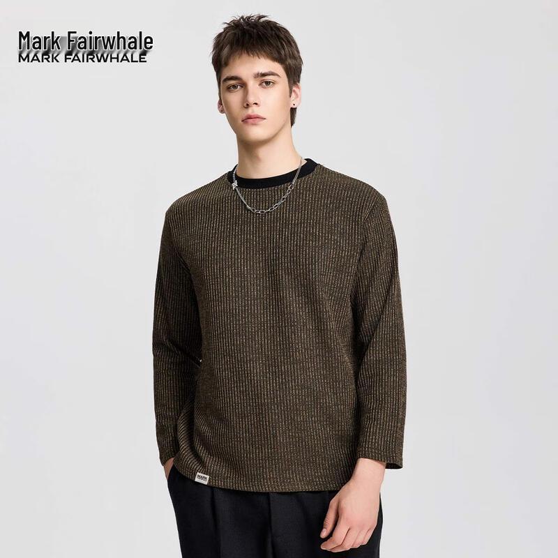 Mark Fairwhale Men's American Retro Knit Long Sleeve T-Shirt