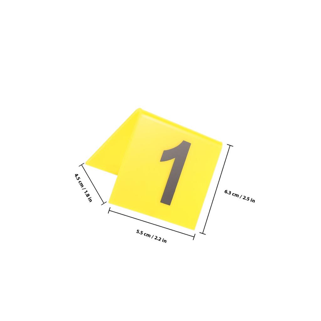 20Pcs Double Sided Acrylic Number Markers V Shaped Table Signs for Restaurant Cafe Office Reusable Table Number Markers Set