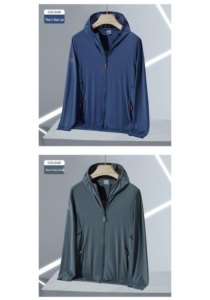 Lightweight UPF50+ Sun Protection Jacket - Breathable Ice Silk for Men & Women Summer Wear