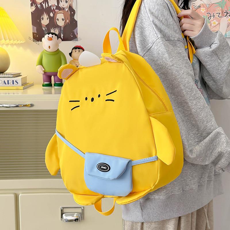 Cartoon Cute Cat Kids Backpack Lightweight Nylon Bag For School And Use Outdoor